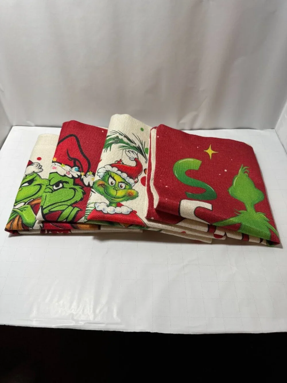 Grinch Christmas Pillow Covers Set of 4 18x18 Holiday Throw Cushion Covers